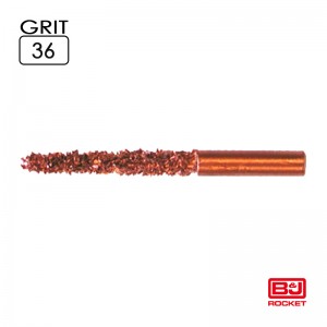 PR Ø6/4 x 65mm, pointed, Shaft 6mm, 132083 Grit 36 