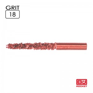 PR Ø6 x 65mm, 40mm pointed, Shaft 6mm, 132084 Grit 18 
