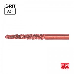 PR Ø6 x 65mm, 40mm pointed, Shaft 6mm, 132084 Grit 60 