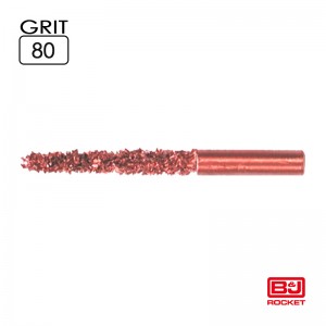 PR Ø6 x 65mm, 40mm pointed, Shaft 6mm, 132084 Grit 80 